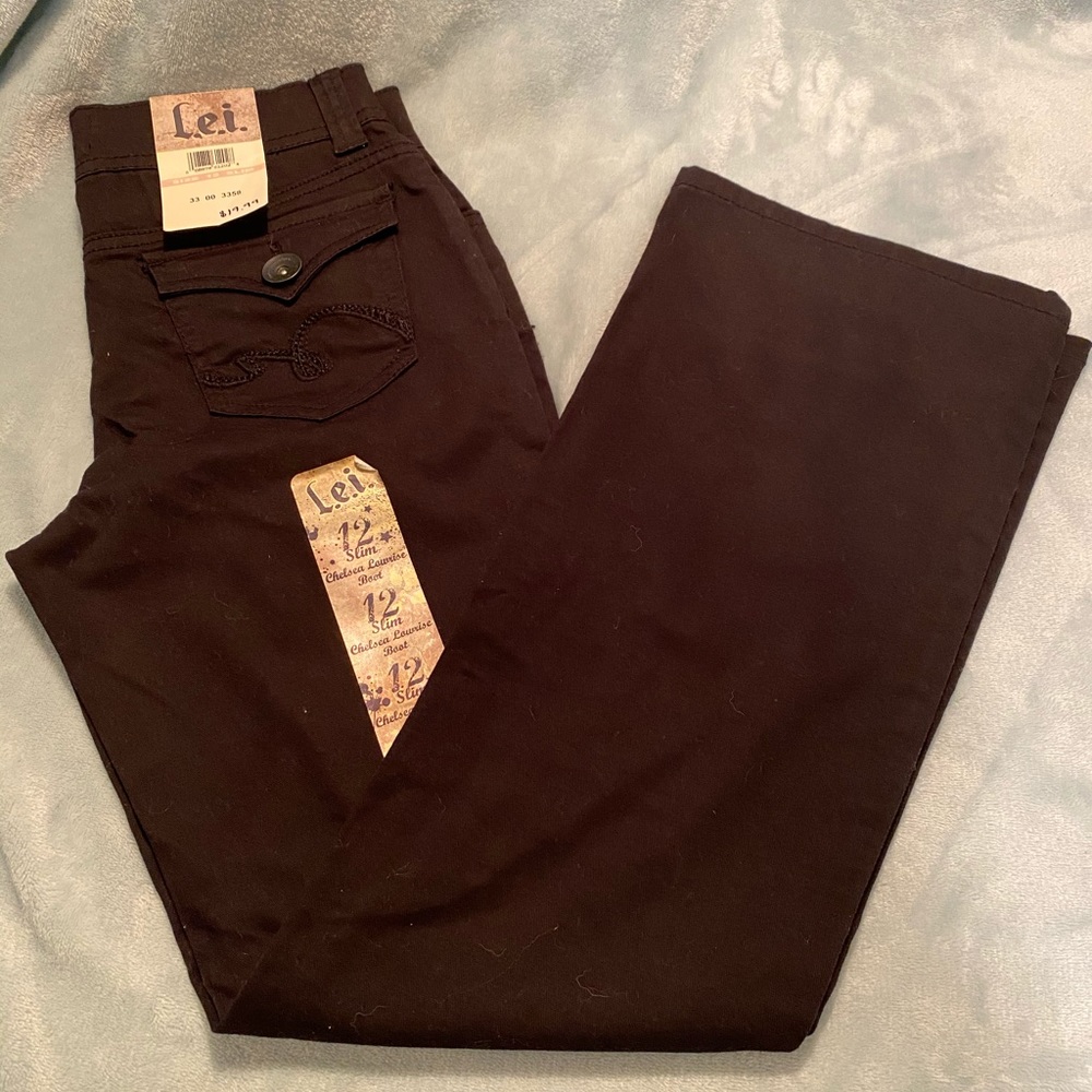 LEI black boot cut slim jeans